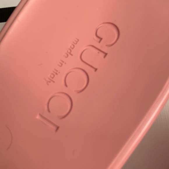 Gucci Dusty Rose Rubber Slide Sandals Sz 8 - Picture 8 of 15